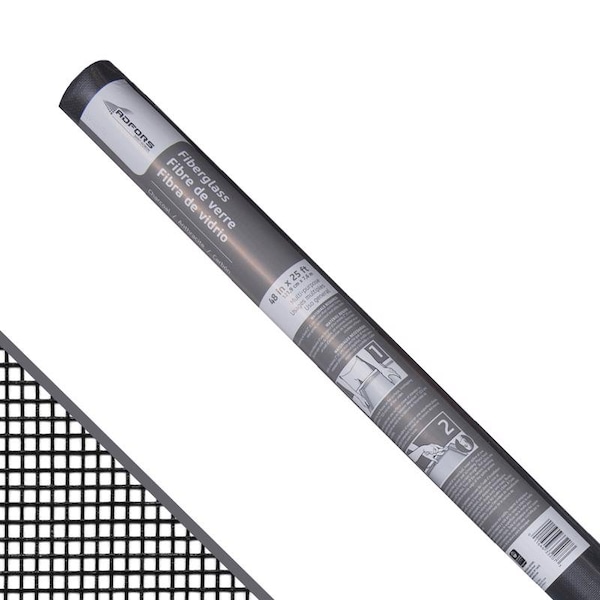 Saint-Gobain Adfors 48 in. W X 25 ft. L Charcoal Fiberglass Insect Screen Cloth FCS11159-M - main